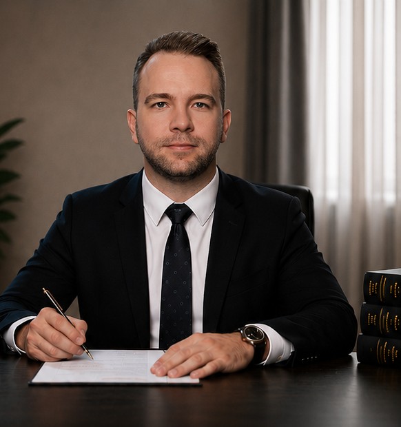 Dr. Mihalovits Máté az irodájában